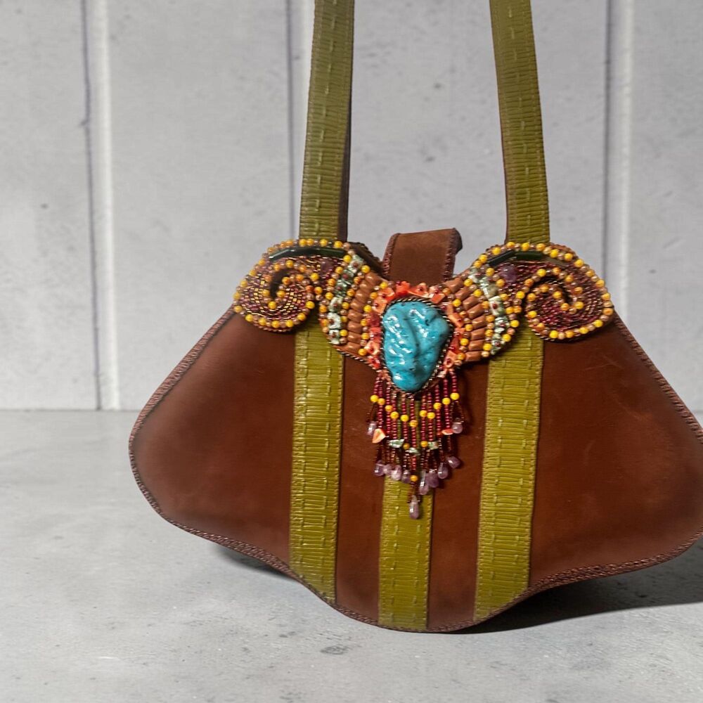 Mary Frances Turquoise Beaded Purse